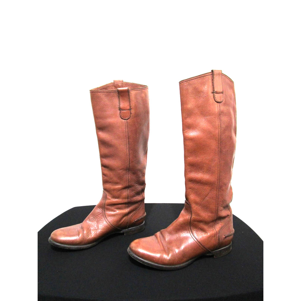 Madewell Brown Italy Leather Knee High Riding Boots Women Sz 5.5